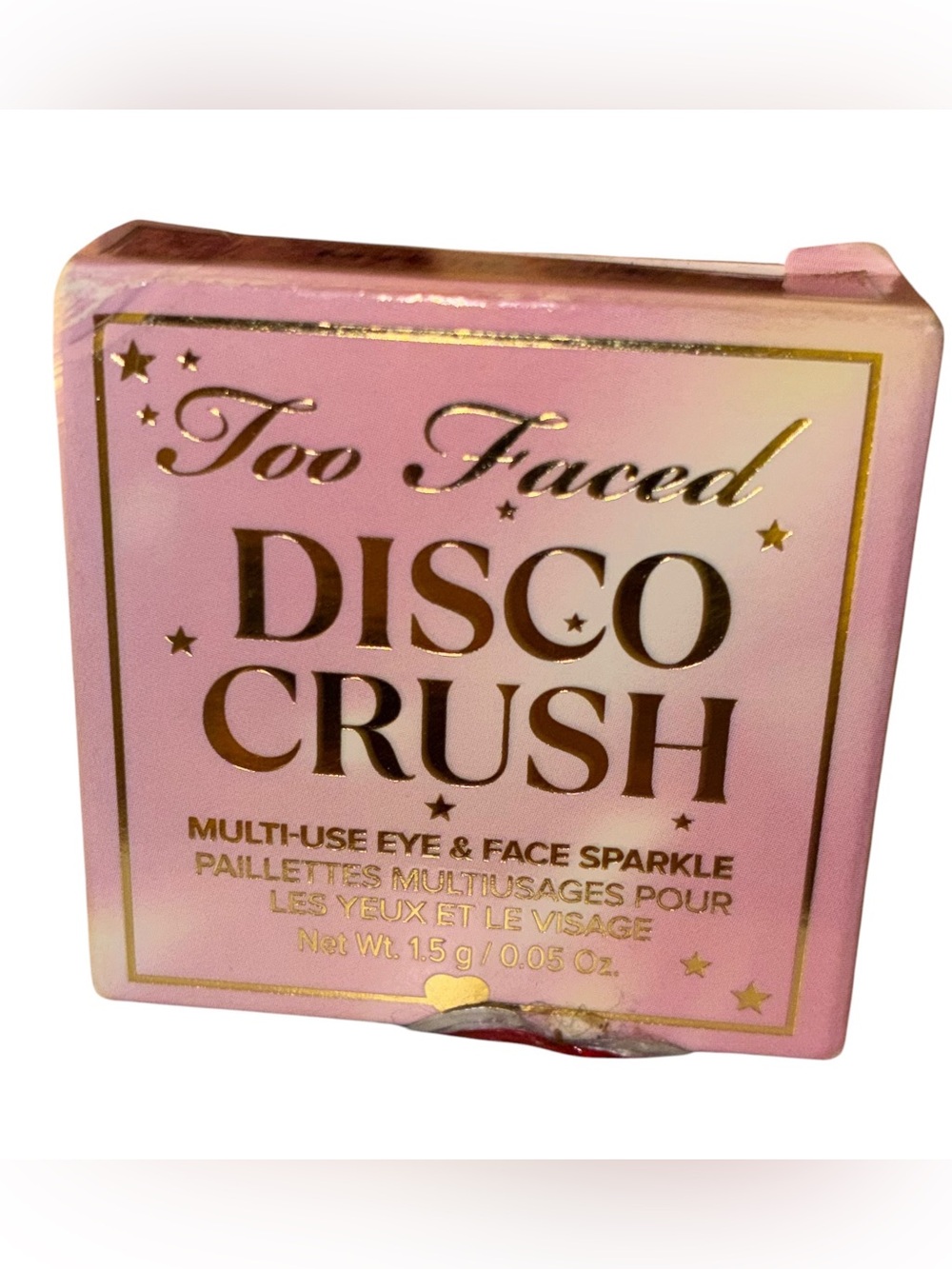 Too Faced Disco Crush Multi-Use Eye & Face Sparkle Pink Gold Highlighter BNIB